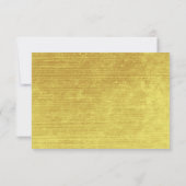 Elegante gouden ringen bruiloft QR-code RSVP Kaartje (Achterkant)