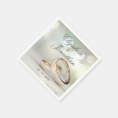 Elegante gouden ringen Eenvoudige bruiloft Servet (Hoek)