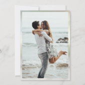 Elegante Gouden Ringen Foto Stijlvolle Trouwdag Kaart (Achterkant)