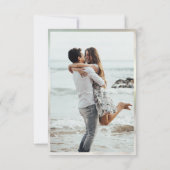 Elegante gouden ringen Fotobruiloft Bewaar de datu RSVP Kaartje (Achterkant)