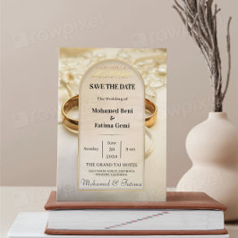 Elegante gouden ringen Save the Date