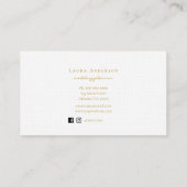 Elegante gouden ringen Wedding Planner Visitekaartje (Achterkant)