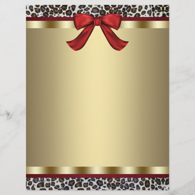 Elegante gouden rode luipaard briefhoofd (Voorkant)