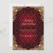 Elegante Gouden Rode Prinsessen Kroon Baby Shower Kaart (Achterkant)