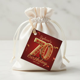 Elegante Gouden Rode Robijn Edelsteen Sieraden 70e Bedankjes Labels