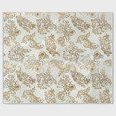 Elegante  Gouden Rollen op Faux Marble Cadeaupapier (Vlak)