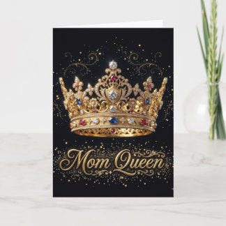 Elegante Gouden Roos Moederdag Luxe Kaart