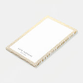 Elegante gouden roosterrand post-it® notes (Schuin)
