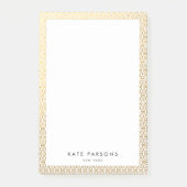 Elegante gouden roosterrand post-it® notes (Voorkant)