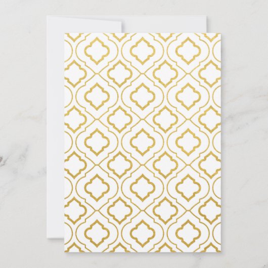 Elegante gouden & roze 50ste huwelijksverjaardag kaart (Achterkant)