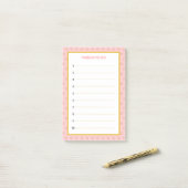 Elegante Gouden & Roze Bewerkbare Takenlijst Post- Post-it® Notes (Op bureau)