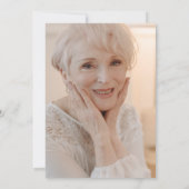 Elegante Gouden Roze Bloemen Foto Viering van het  Kaart (Achterkant)