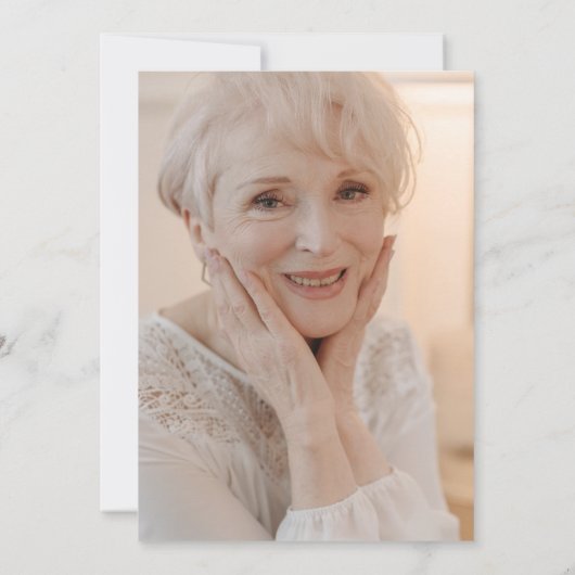 Elegante Gouden Roze Bloemen Foto Viering van het  Kaart (Achterkant)