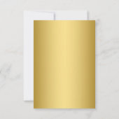 Elegante gouden RSVP Kaartje (Achterkant)