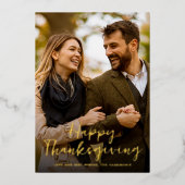 Elegante gouden ruit Kerst foto kaart (Voorkant)