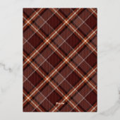 Elegante gouden ruitjes kerstfoto kaart (Achterkant)