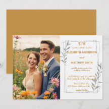 Elegante Gouden rustieke bloemen foto romantische 