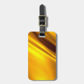 Elegante gouden satijn nep textuur uitzicht bagagelabel (Voorkant verticaal)