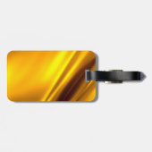 Elegante gouden satijn nep textuur uitzicht bagagelabel (Achterkant horizontaal)