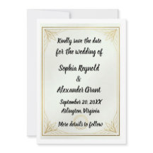 Elegante Gouden Save the Date Minimalistische Trou