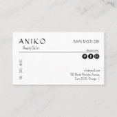 Elegante Gouden Schaar Handgeschreven Typografie Visitekaartje (Achterkant)