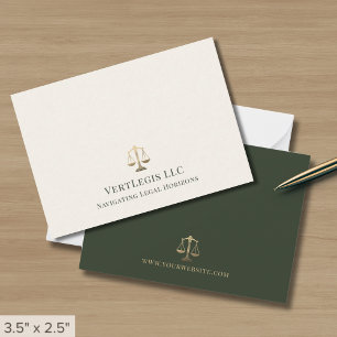 Elegante gouden schalen van rechtvaardigheid notitiekaartje