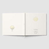 Elegante Gouden Schelp Bruiloft Gastenboek (Volledig)