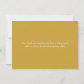 Elegante Gouden Schrift Bedanktrozen Bloemenguirla Bedankkaart (Achterkant)