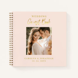 Elegante gouden schrift bruiloft gast boek notitie