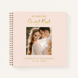 Elegante gouden schrift bruiloft gast boek notitie