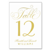 Elegante gouden schrift bruiloftsmonogram kaart (Voorkant)