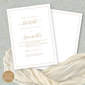 Elegante gouden schriftgrens 30e verjaardagsfeestj kaart