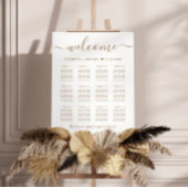 Elegante gouden script 12 tafel bruiloft zitplaats poster