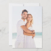 Elegante Gouden Script 2 Foto Bruiloft Kaart (Achterkant)