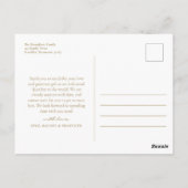 Elegante Gouden Script 3 Foto Baby Bedankt  Briefkaart (Achterkant)