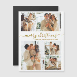 Elegante Gouden Script 5 Foto Prettig Kerstfeest
