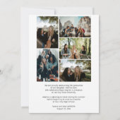Elegante gouden script 6 foto collage afstuderen aankondiging (Achterkant)