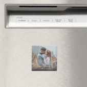 Elegante gouden script aangepaste foto save the da magneet (Insitu (Vaatwasser))