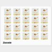 Elegante gouden script afstudeerfoto vierkante sticker (Vel)