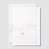 Elegante gouden script afstuderen dank u overlay vellum uitnodigingen (Offset)