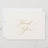 Elegante gouden script bedankkaart feestdagenkaart (Voorkant)