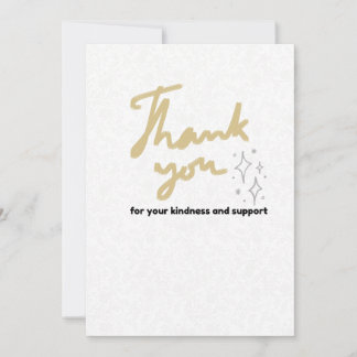 Elegante Gouden Script Bedankkaart met Minimalisti