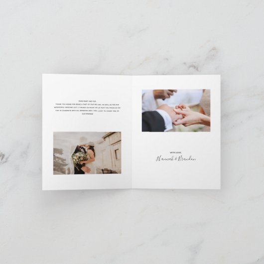 Elegante gouden script bedankt (Binnen)