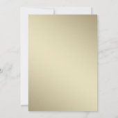 Elegante gouden script bloemenge verjaardagsuitnod kaart (Achterkant)