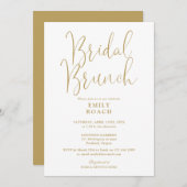 Elegante gouden script bruidsfeestbundel kaart (Voorkant / Achterkant)