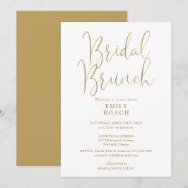 Elegante gouden script bruidsfeestbundel kaart