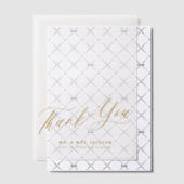 Elegante gouden script bruiloft dank u overlay vellum uitnodigingen (Offset (Uitnodiging))