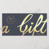 Elegante gouden script cadeaubonkaart | Luxe (Voorkant)