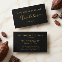 Elegante Gouden Script Chocoladefabrikant Merknaam