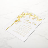 Elegante gouden script doop folie uitnodiging (Gedraaid)